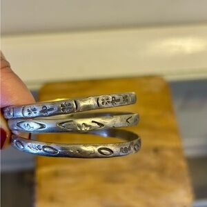 3 Mexico Sterling Silver 925 Bangles.